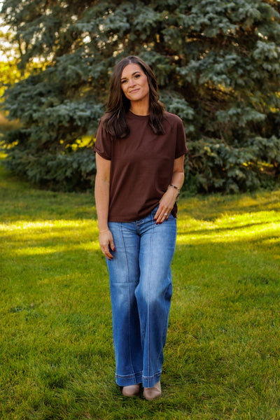 Easy Does It Basic Tee (Dark Brown)