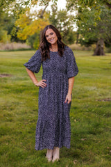 With Joy In Her Heart Floral Dress (Black)