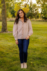 Maple Stripe Button Up (Mocha)