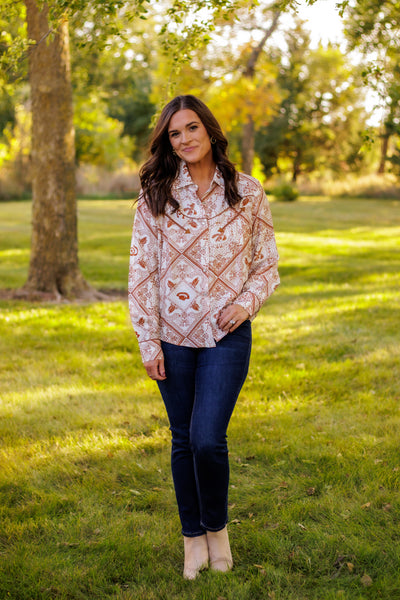 (SALE) Lucky Cowgirl Western Button Up