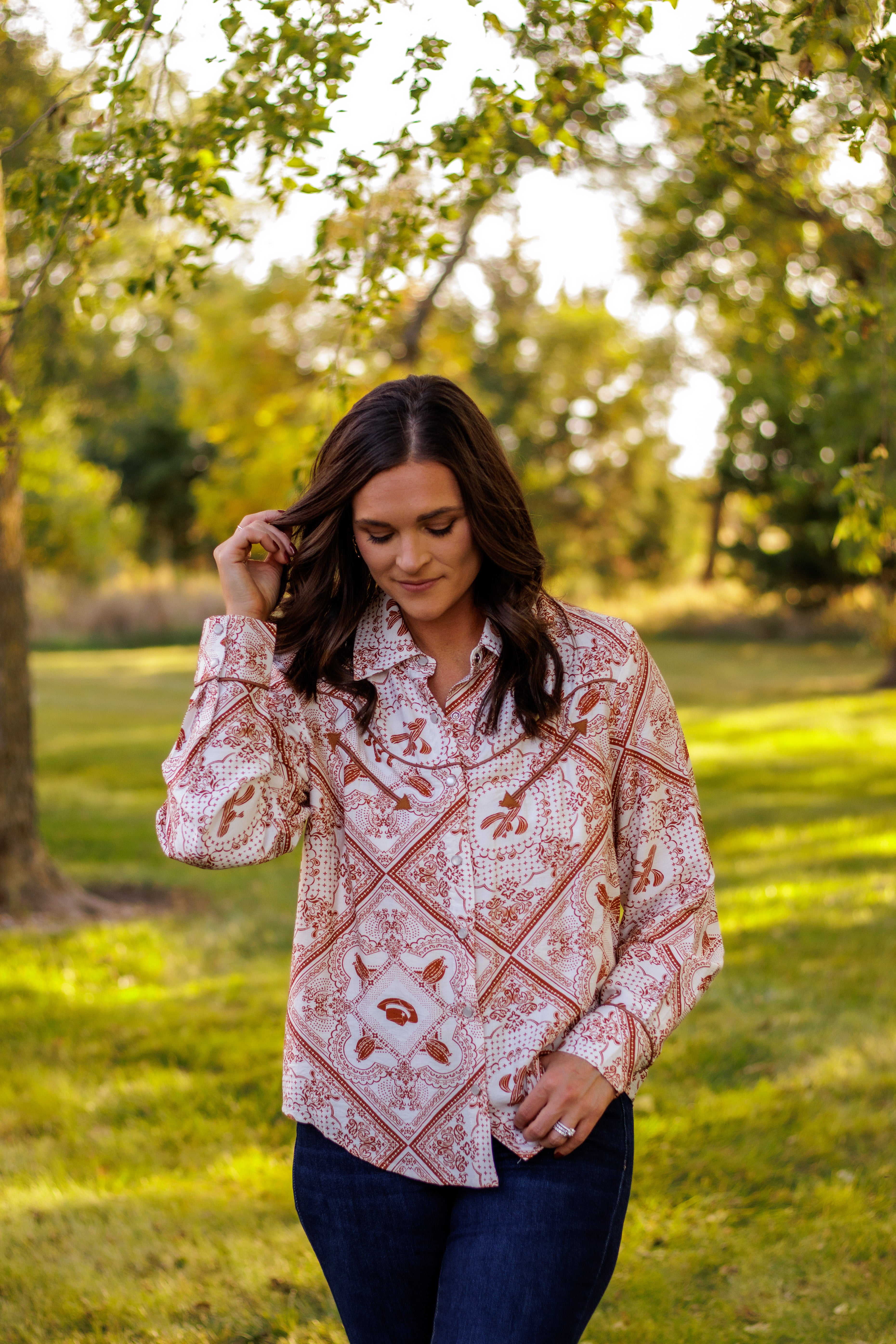 (SALE) Lucky Cowgirl Western Button Up