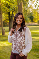 (SALE) Beautiful Girl Vest & Chiffon Blouse Set