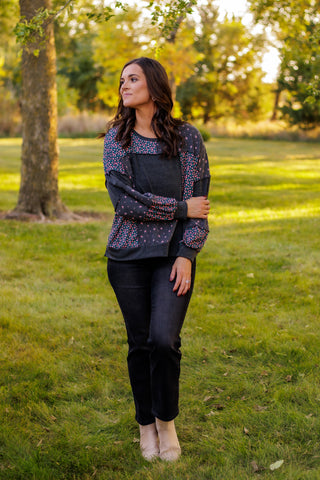 Loving You Patchwork Floral Top