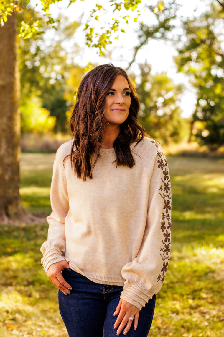 Still Falling Cream Sweater