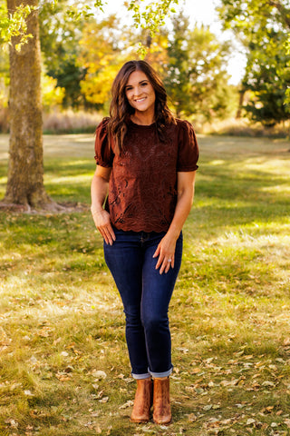 Sweet & Certain Chocolate Blouse