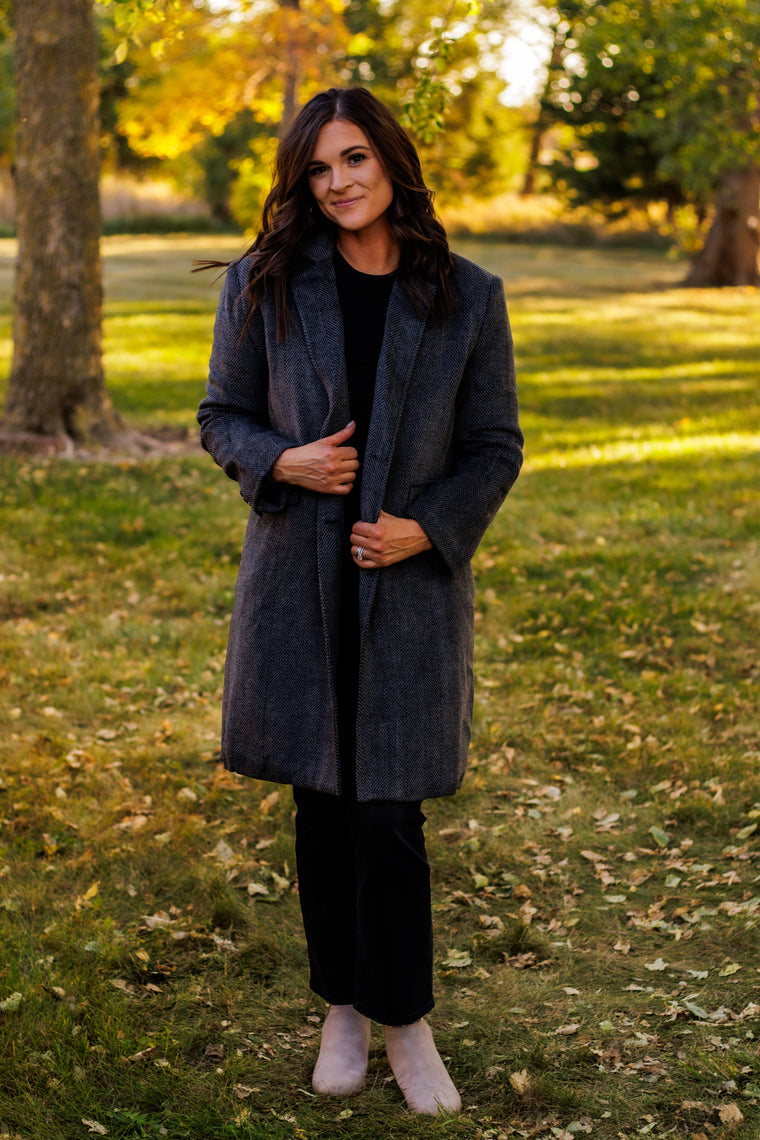 She's Classic Herringbone Coat