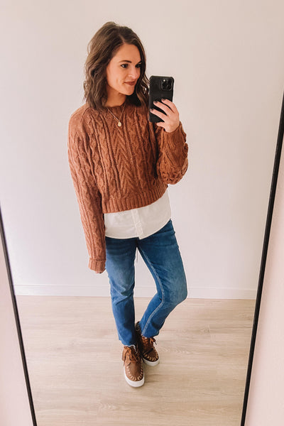(SALE) Layer Up Sweater (Camel)