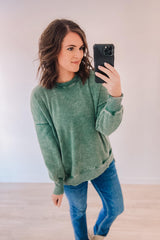 Mineral Wash Pullover (Forest)