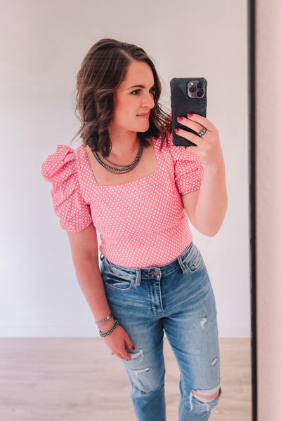 (SALE) Pink Diamonds Bodysuit