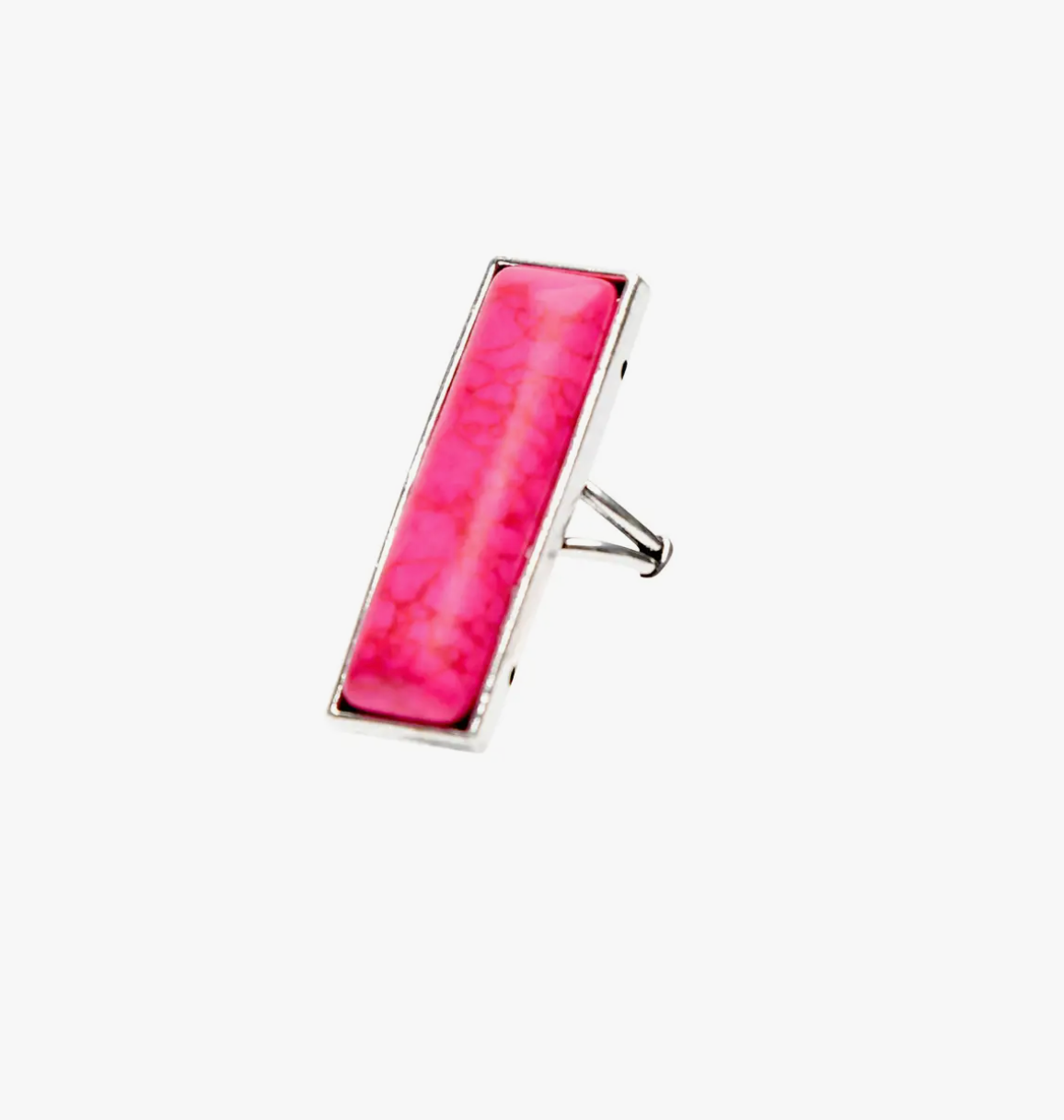 Adjustable Pink Bar Ring
