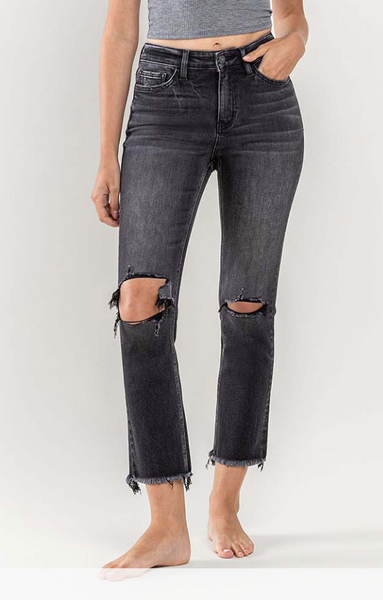 Vervet By Flying Monkey High Rise Distressed Crop Straight (Annalise)