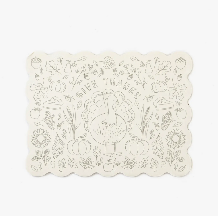 Give Thanks Coloring Place Mat