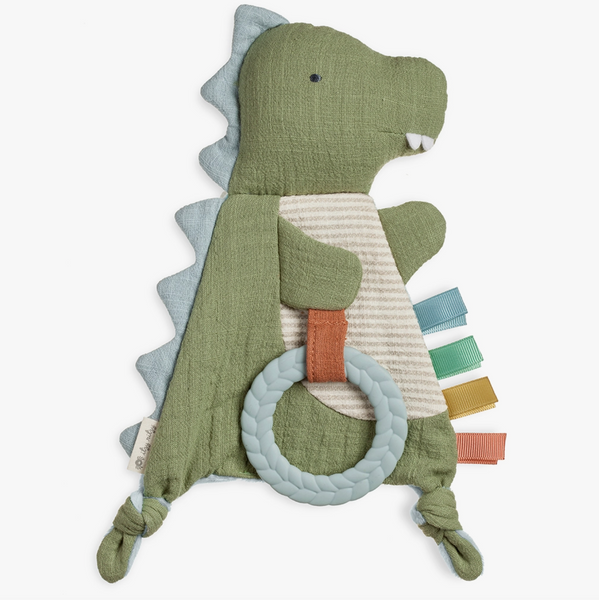 Bitsy Crinkle Sensory Toy With Teether - Dino