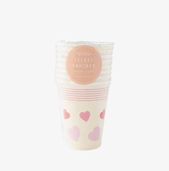 Pastel Heart Paper Cups