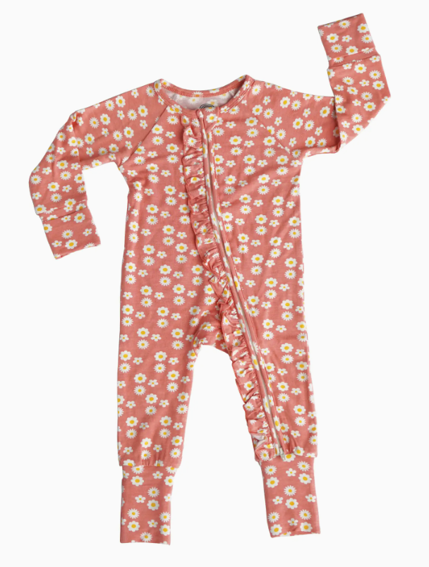 Rose Daisy Bamboo Baby Pajamas