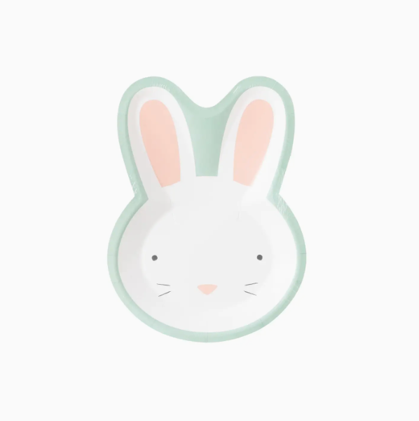 Blue Easter Bunny Plate