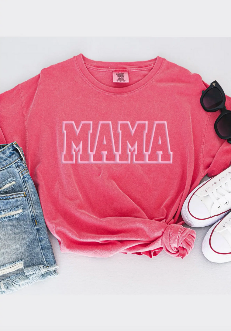 MAMA Puff Outline Graphic Tee (Watermelon)