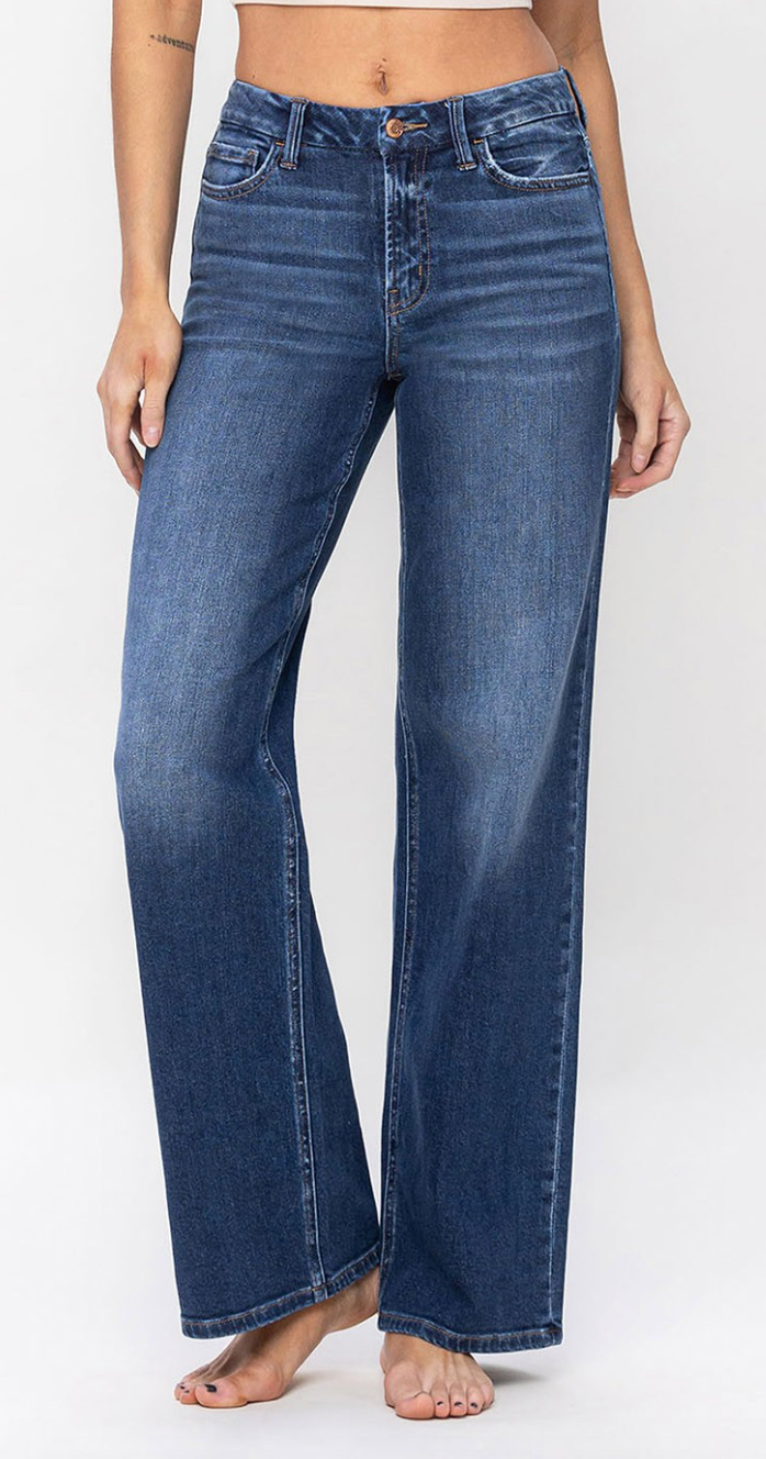 VERVET By Flying Monkey High Rise Loose Fit Denim (Amanda)