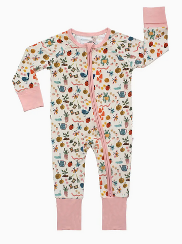 (SALE) Garden Friends Bamboo Baby Pajamas