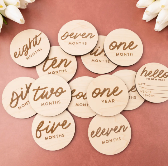 Engraved Milestone Discs For Baby