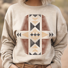 Take Me Home Mineral Wash Graphic Crew (Oatmeal)