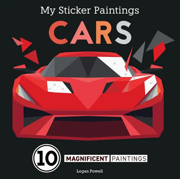 Sticker Painting Activity Book - Cars