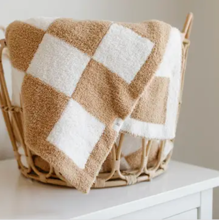 Checkerboard Blanket (Tan)