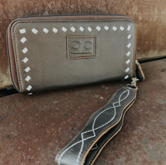 Boot Stitch Leather Wallet - Brown