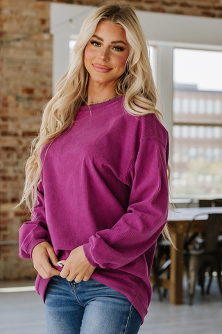 Ultimate Oversized Cozy Pullover (Magenta)