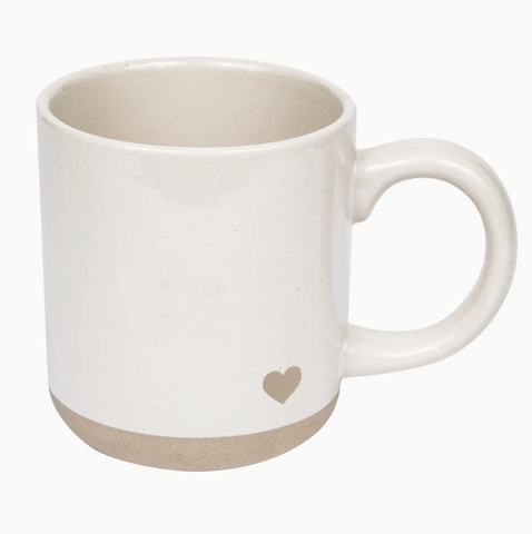 Heart Stoneware Coffee Mug