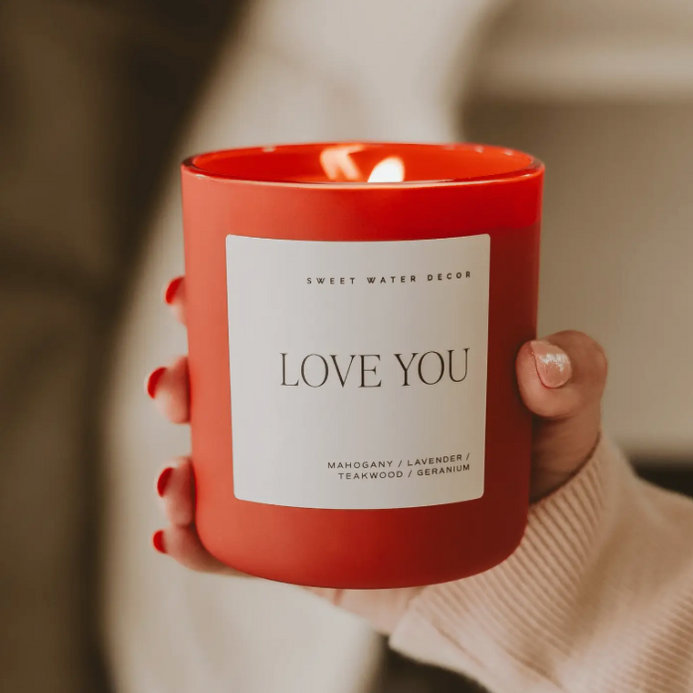 Red Love You Soy Candle