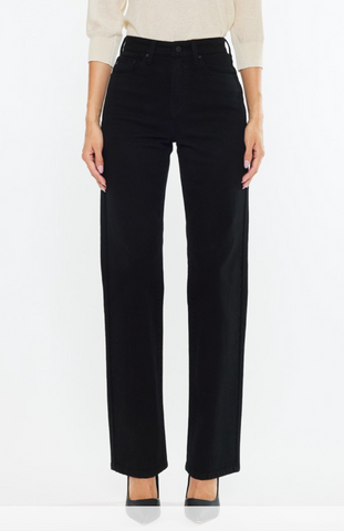 (SALE) KanCan High Rise Straight Black Denim (Sabrina)