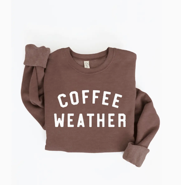 Coffee Weather Graphic Crew (Chocolate)