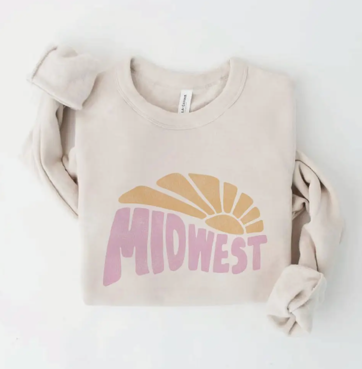 (PRE-ORDER) Midwest Sunrise Graphic Crew (Heather Dust)