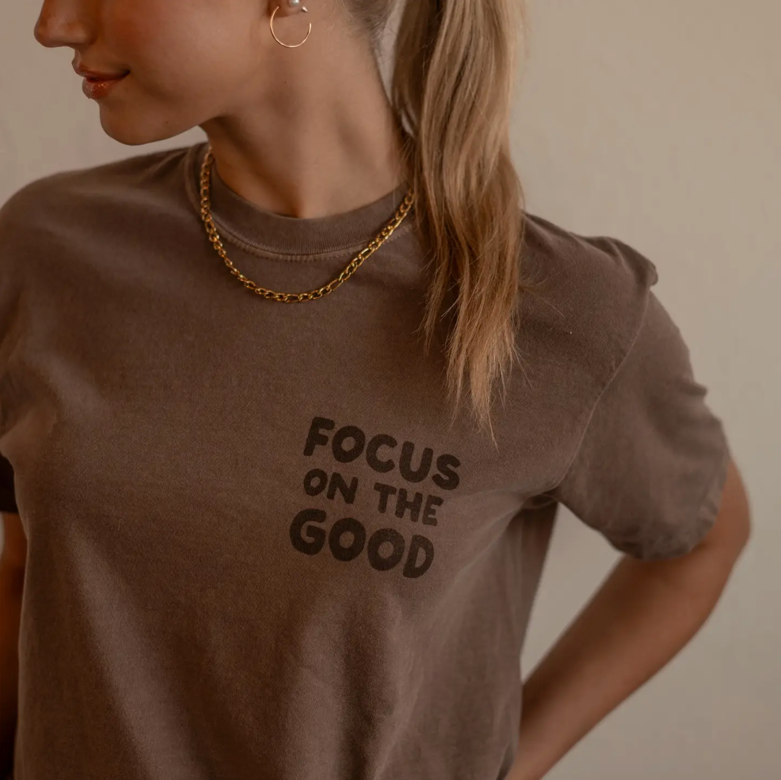 Focus On The Good Graphic Tee (Espresso)