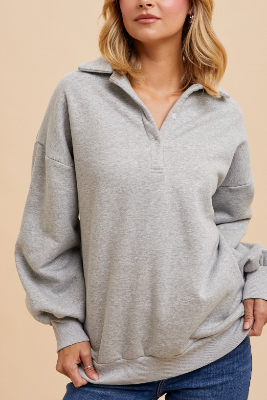 Saturday Pullover (Heather Grey)