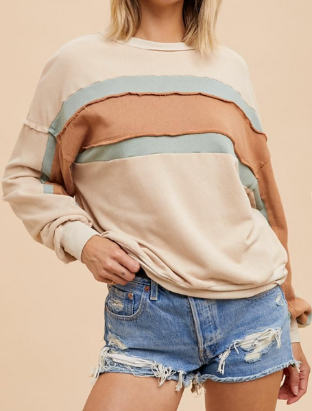 Sunset Color Block Pullover