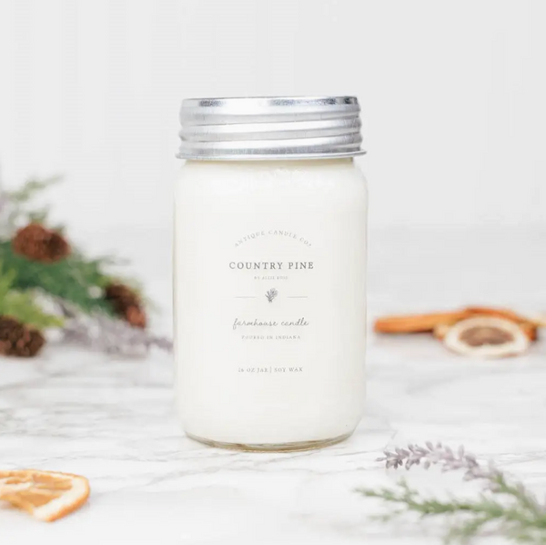 Country Pine 16oz Mason Jar Candle