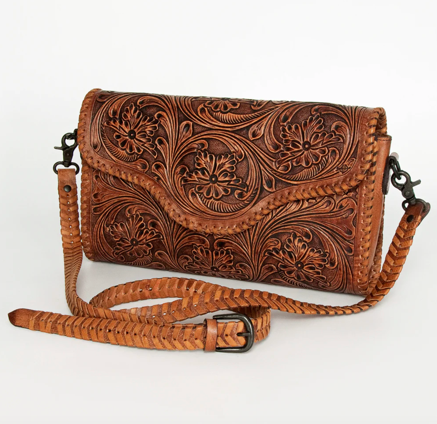 Toole Leather Crossbody Wallet