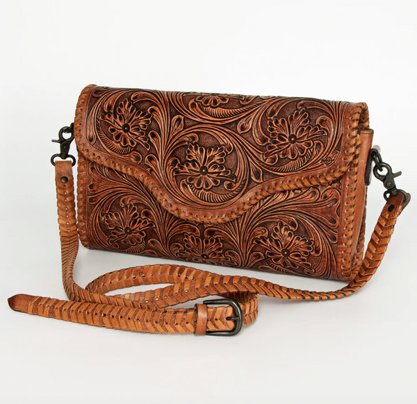 Toole Leather Crossbody Wallet