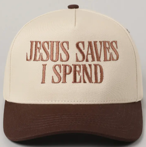 Jesus Saves Hat - Brown