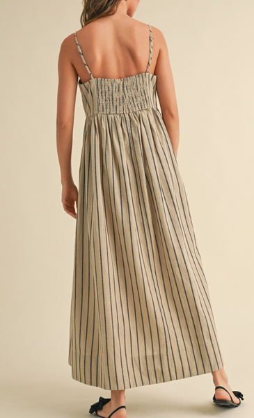 What Feels Right Linen Stripe Dress