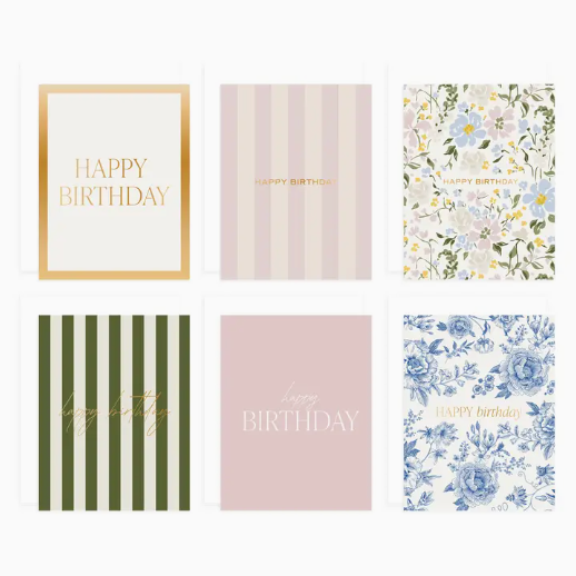 Assorted Happy Birthday Cards Boxed Set