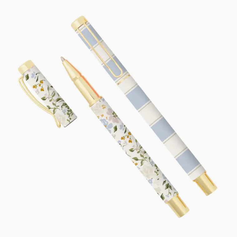 Floral Metal Pen Set