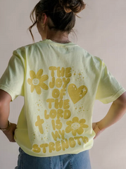 Jesus Is Joy Graphic Tee - Neon Yellow