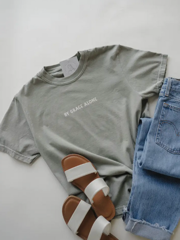 Jesus Changes Everything Graphic Tee - Muted Green