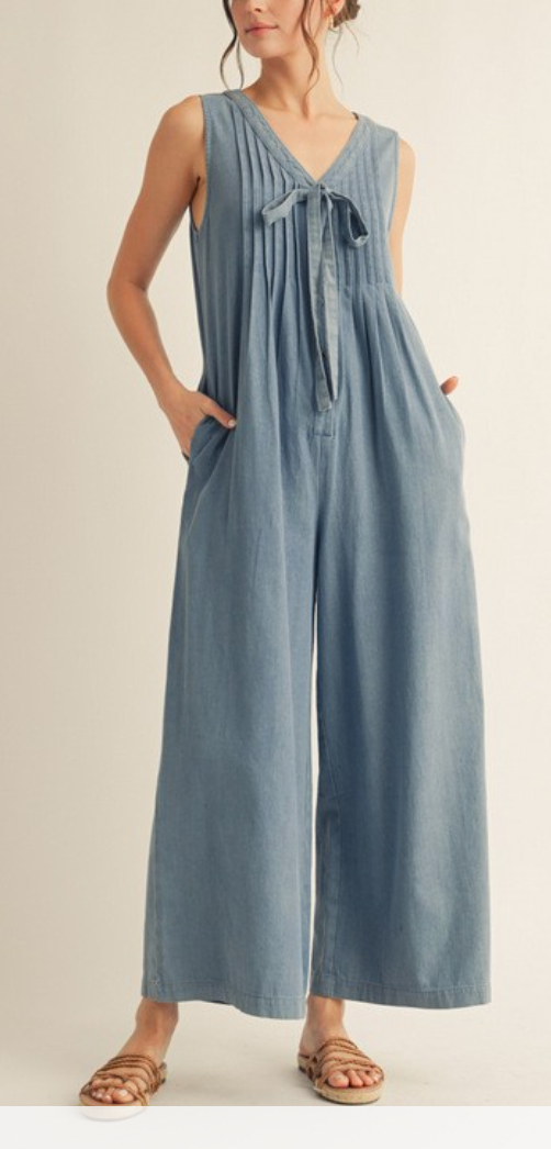 Forever Free Denim Jumpsuit