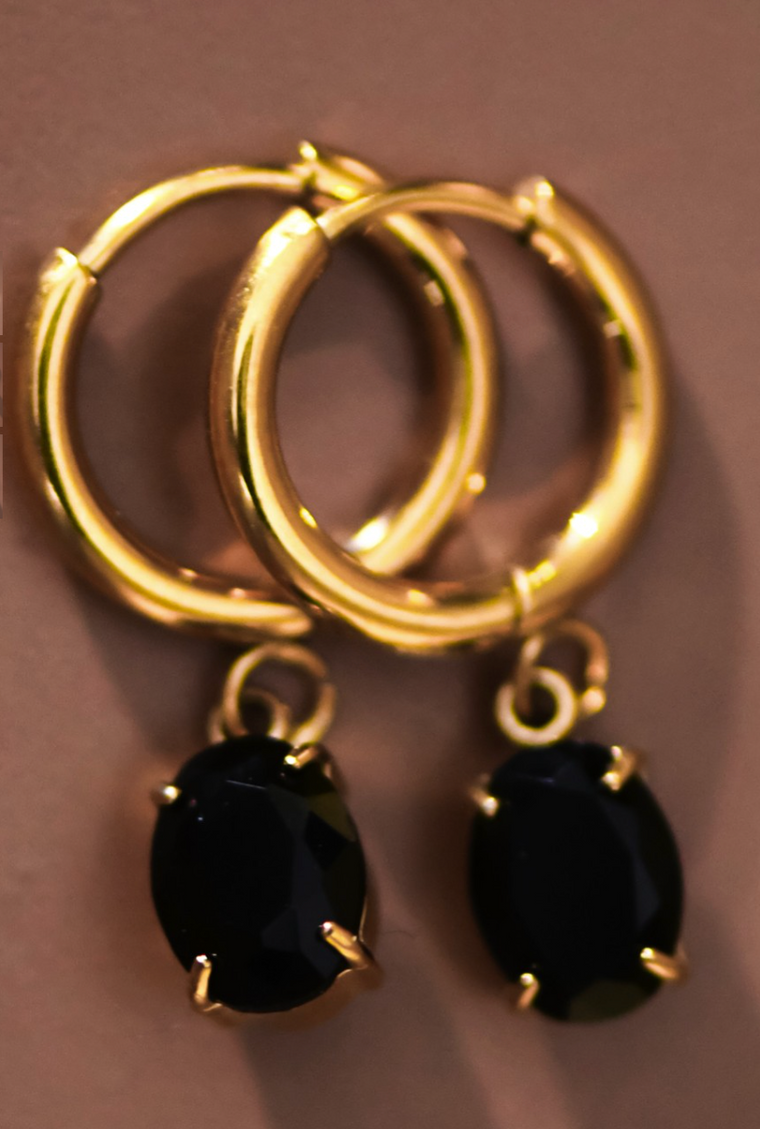 Stainless Steel Gold Drop Earrings