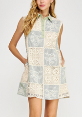 (SALE) Sea La Vie Crochet Patchwork Dress