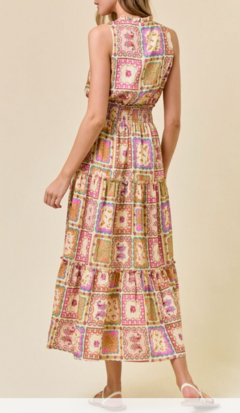 Radiate Positivity Paisley Patchwork Dress